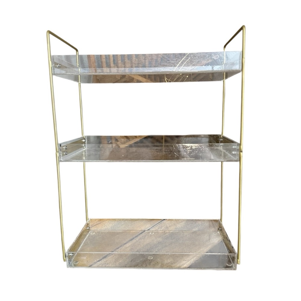 Gold acrylic storage